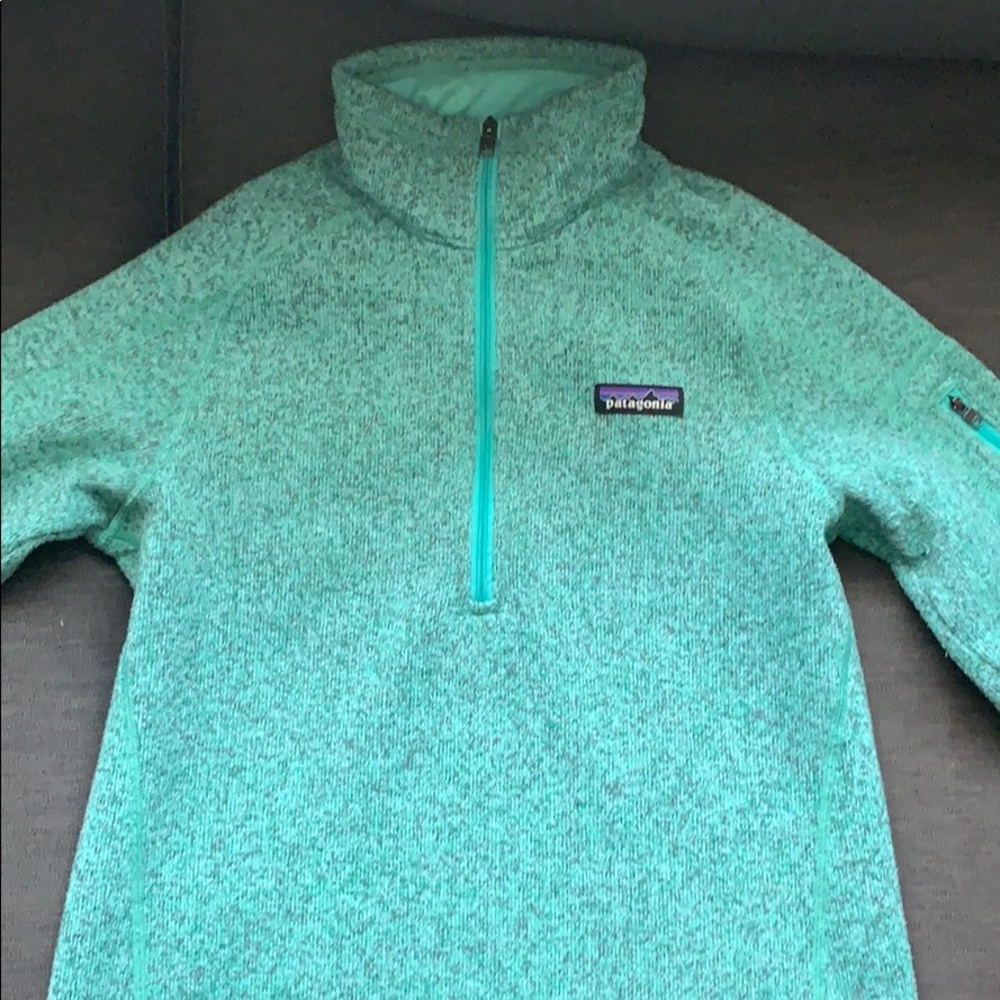 Patagonia Better Sweater 1/4 zip Teal Green size S